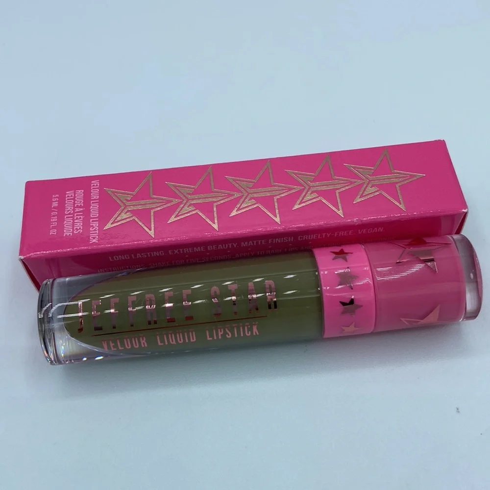 NEW! JEFFREE STAR VELOUR LIQUID Matte LIPSTICK in DEAD PRESIDENTS Army Green